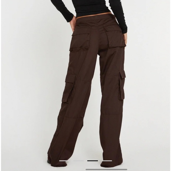 Women's Brown Cargo Pants - Picture 2 of 4